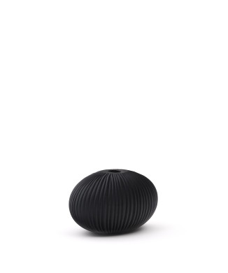 Nivra dark grey glass vase 15 cm