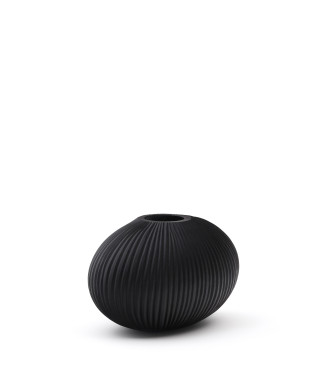 Nivra dark grey glass vase 19 cm