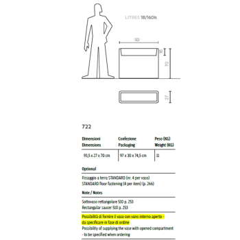 RECTANGULAR POT O/E SERRALUNGA