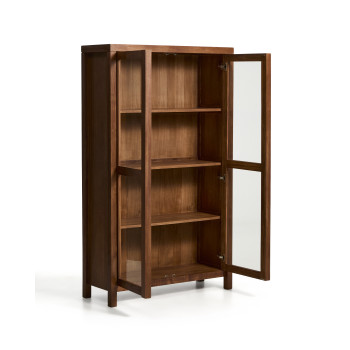 Norani display cabinet in solid wood and acacia veneer 110 x 185 cm