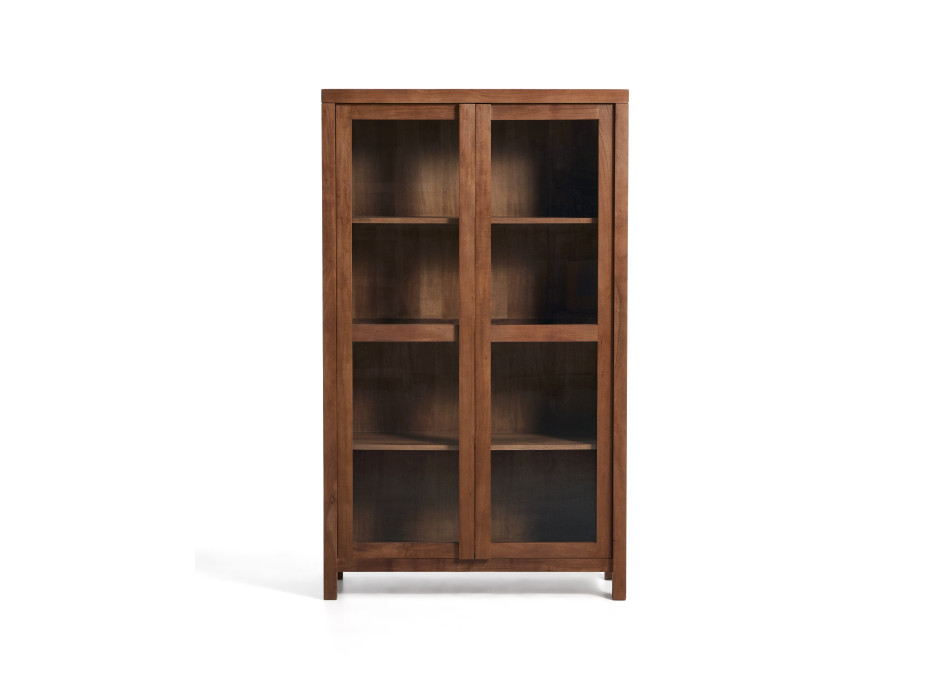 Norani display cabinet in solid wood and acacia veneer 110 x 185 cm