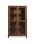 Norani display cabinet in solid wood and acacia veneer 110 x 185 cm